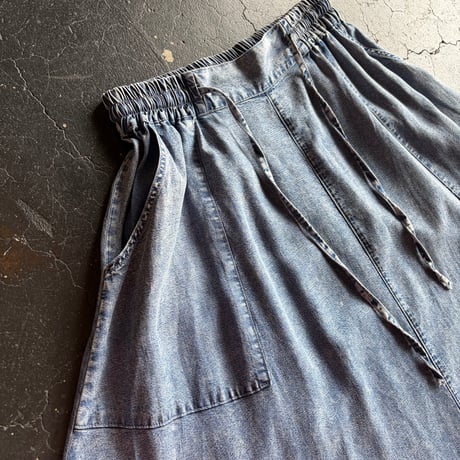CHEMICAL DENIM LONG SKIRT [S-4156]