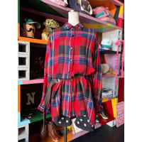 KIRA KIRA CHECK OVER SHIRT [S-4842]