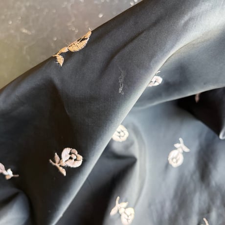 60'S FLOWER EMBROIDERY SKIRT [S-4475]