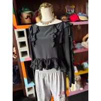 FRILL SILK BLOUSE [S-4905]