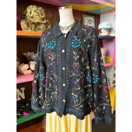 EMBROIDERY SILK JACKET [S-5020]
