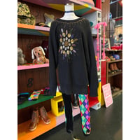 90'S FLOWER SPUNGLE COTTON KNIT [S-0719]