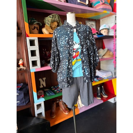 80’S PATTERN SHEER SHIRT [S-4628]