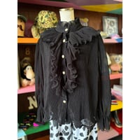 CRINKLE FRILL BLOUSE [S-4958]