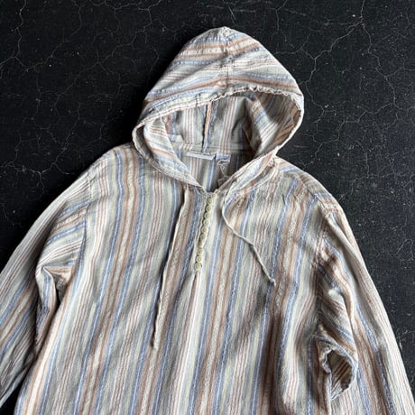 STRIPE HOODIE COTTON SHIRT [S-4791]