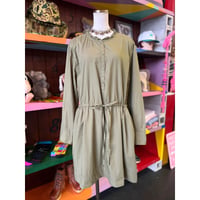 FRILL COTTON SHIRT DRESS [S-4989]