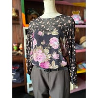 FLOWER SHEER TOPS [S-4687]