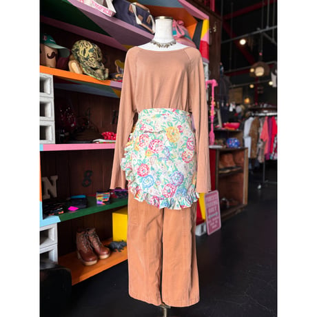 60’S FLOWER COTTON APRON [S-4929]