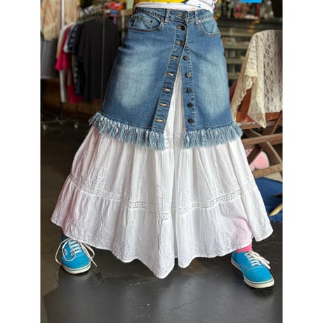 DENIM MINI SKIRT [S-4442]