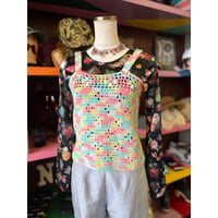 60-70'S HAND CROCHET KNIT CAMISOLE [S-4892]