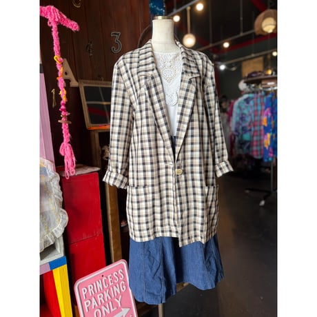 CHECK OVER JACKET [S-4559]