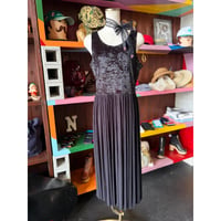 VELOUR DESIGN LONG DRESS [S-1190]