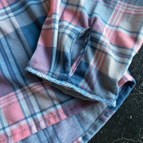 CHECK LACEUP SHIRT [S-0760]