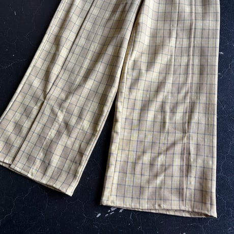 CHECK SLIT DESIGN PANTS [S-4509]