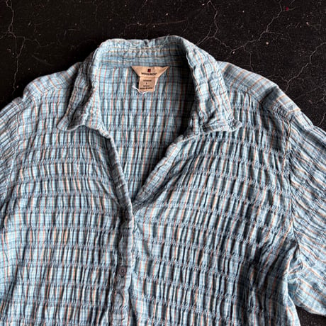 CHECK SHIRRING SHIRT [S-4848]