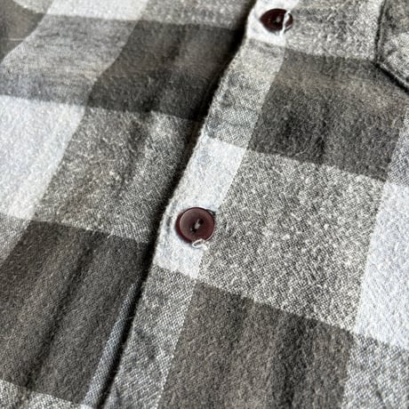 80’S PAKISTAN COTTON CHECK SHIRT [S-4429]