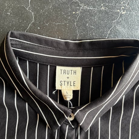 STRIPE RAYON SHIRT [S-4662]