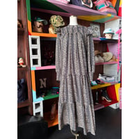 LEOPARD FRILL LONG DRESS [S-4897]