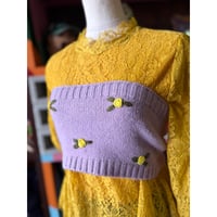 FLOWER KNIT BARE TOP [S-4889]