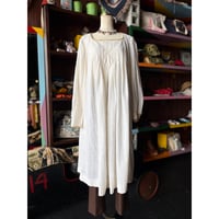 70’S LINEN LONG DRESS [S-4874]