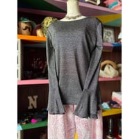 GRITTER FLARESLEEVE TOPS [S-4915]