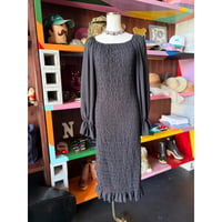 SHIRRING SHEER SLEEVE DRESS [S-4797]