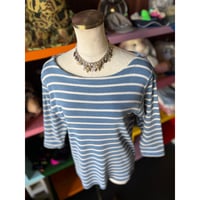 "L.L.Bean"BORDER COTTON TOPS [S-0224]