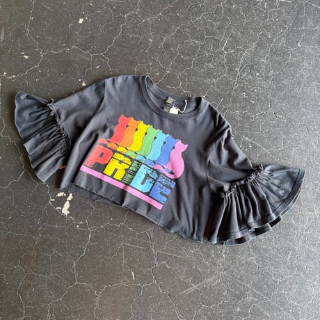 CAT FRILL SHORT TEE [S-4672]