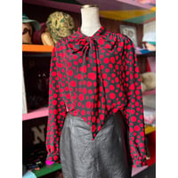 80’S DOT RIBBON BLOUSE [S-4917]