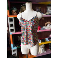 80‘S FLOWER SATIN CAMISOLE [S-2426]
