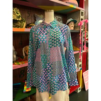 PATCHWORK TEXTILE COTTON SHIRT [S-4943]