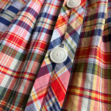50-60'S CHECK COTTON DRESS [S-4506]