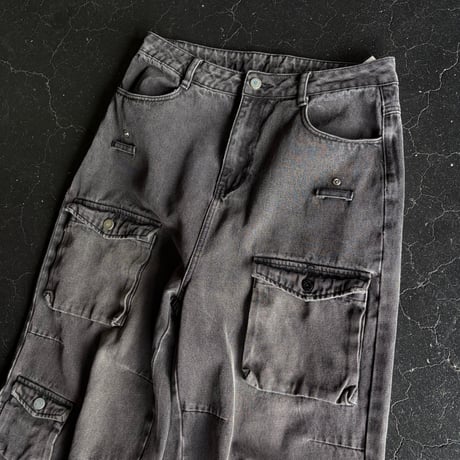 POCKET DESIGN DENIM PANTS [S-4809]