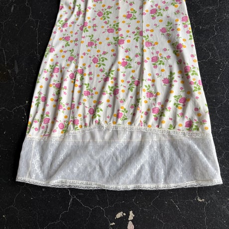 60’S FLOWER LINGERIE DRESS [S-4575]