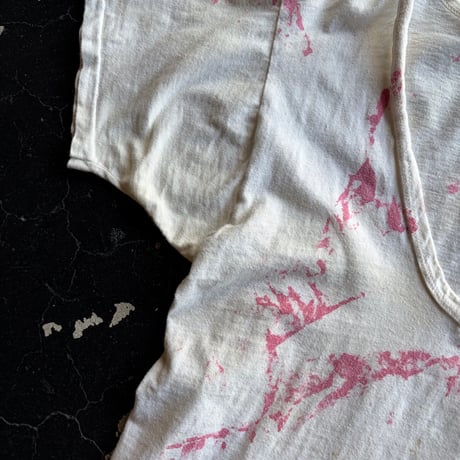 70'S FRUIT OF THE LOOM PAINT COTTON TEE [S-4479]