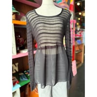 BORDER KNIT×SHEER TOPS [S-3554]