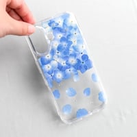 【夏季限定】押し花iPhoneケース　散るあじさい