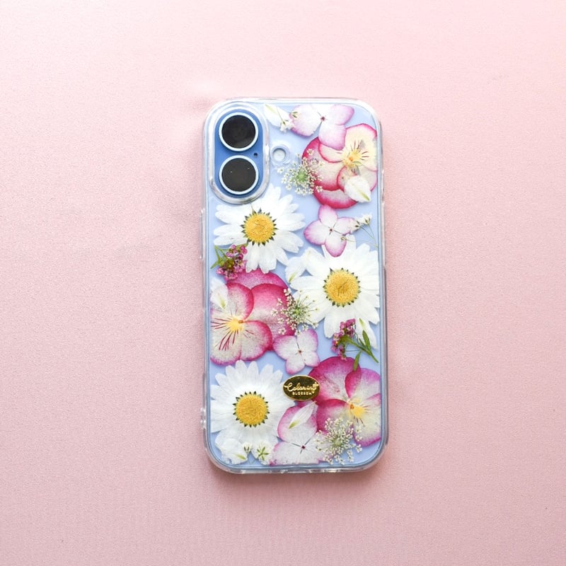 期間限定】押し花iPhoneケース ビオラ×ノースポール | Coloring
