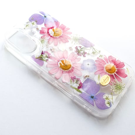 押し花  iPhoneケース　マーガレット