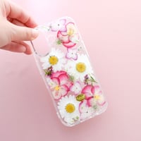 【期間限定】押し花iPhoneケース　ビオラ×ノースポール