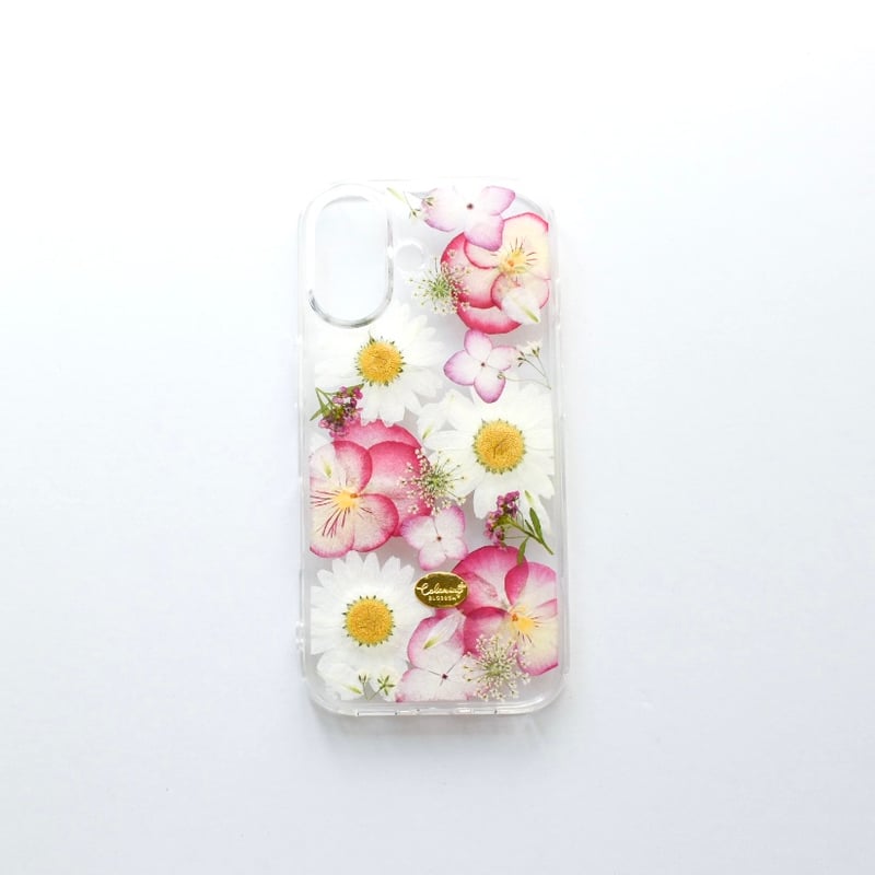 期間限定】押し花iPhoneケース ビオラ×ノースポール | Coloring
