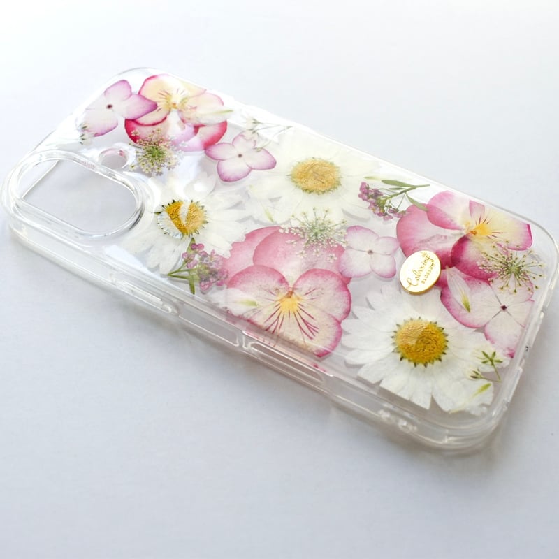 期間限定】押し花iPhoneケース ビオラ×ノースポール | Coloring