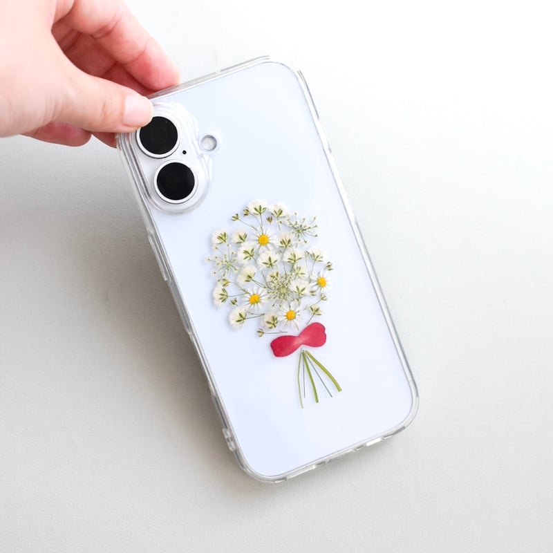 WEB限定】押し花iPhoneケース カスミソウ花束 | Coloring