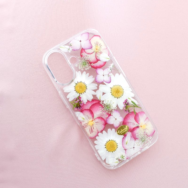 期間限定】押し花iPhoneケース ビオラ×ノースポール | Coloring