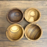 無垢チーク材の深型小皿