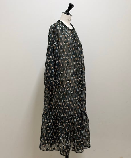 【yukiemon】柄ちがいたっぷりワンピース（M・3L）