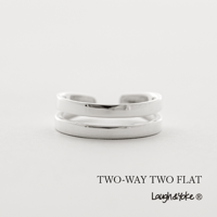 2wayイヤカフリング ｜6.6mm幅｜シルバー925｜ TWO-WAY TWO FLAT 【Laugh＆Yoke】｜Artisan Works