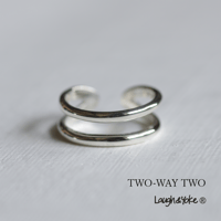 2wayイヤカフリング｜6.3mm幅｜シルバー925｜  TWO-WAY TWO【Laugh＆Yoke】｜Artisan Works