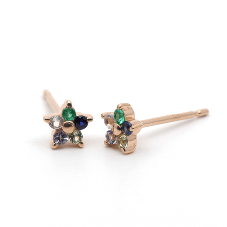 大切な絆を誕生石で紡ぐピアス【5石-選べる誕生石】｜K18PG｜Family Pierce Penta（ファミリーピアス・ペンタ）｜Artisan Works