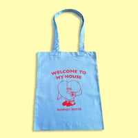 WELCOME TO MY HOUSE トートバッグ（HEARTMAN）